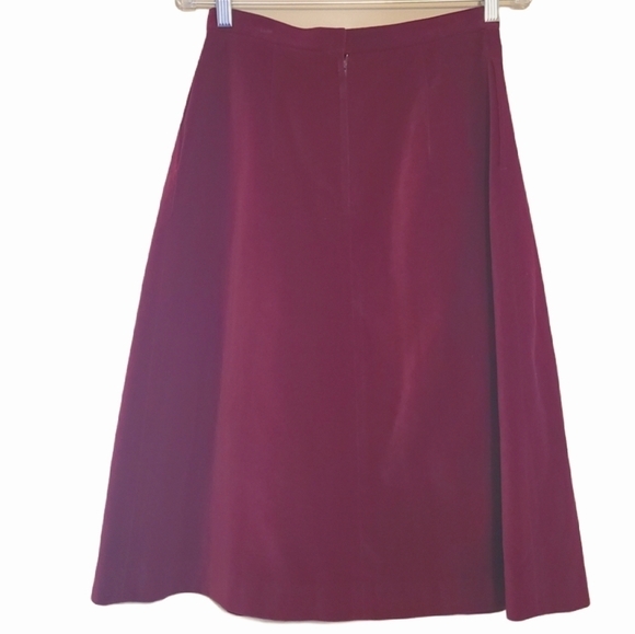 Alexander's Vintage Maroon Pleated Midi Skirt (Size 12) - Picture 11 of 11